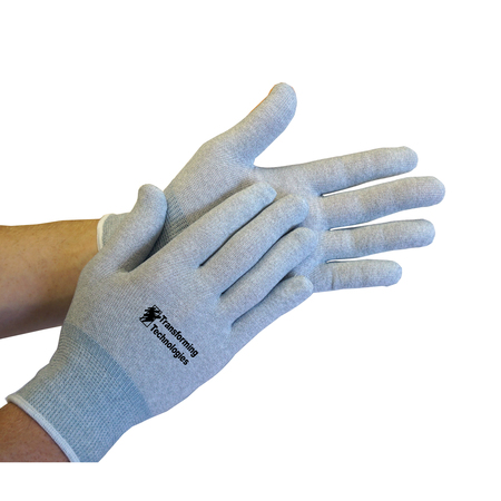 TRANSFORMING TECHNOLOGIES ESD Inspection Gloves, Plain, Medium GL4503